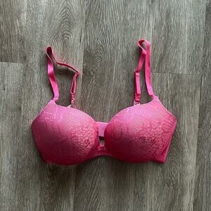 Victoria's Secret Pink Lace Incredible Lined Demi Bra 34DD